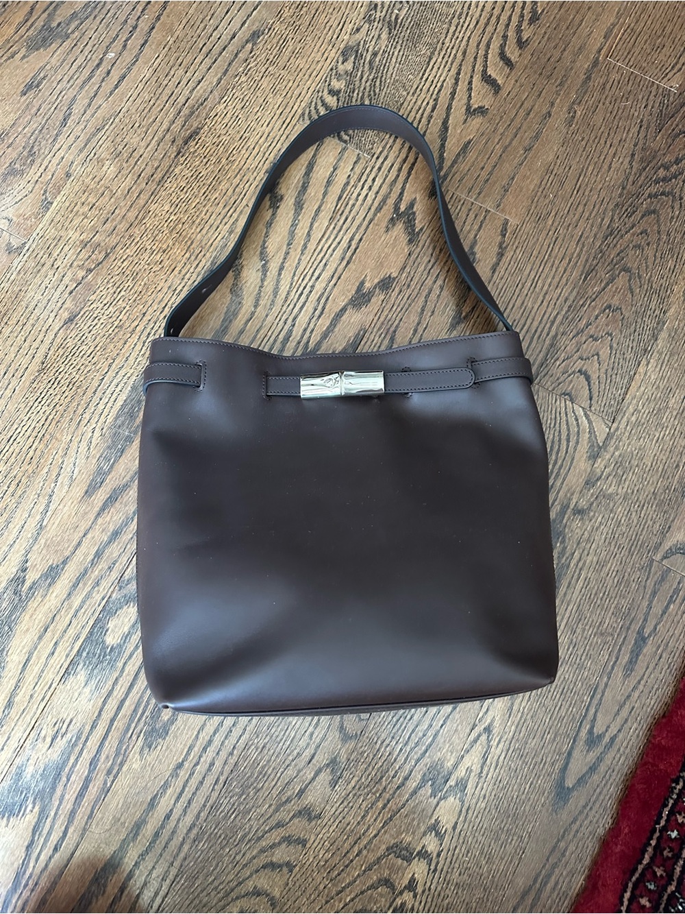 Longchamp Brown Leather LE SMART SHOULDER BAG